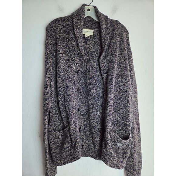 Ralph Lauren Denim & Supply Blue Herringbone Cotton Cardigan Sweater size Large - Picture 3 of 9